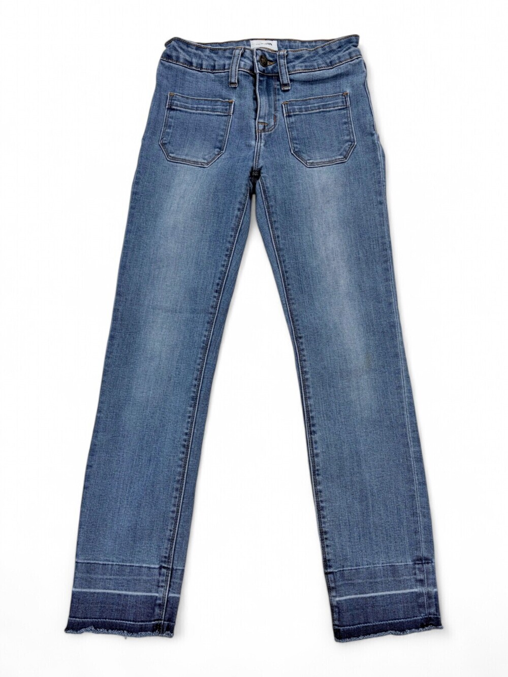 Hudson Kids Size 14 Light Wash Slim Jeans Raw Hem